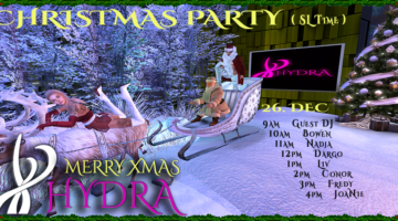 HyDrA XMas Party Weekend & DJ Line up 26.Dec 2022